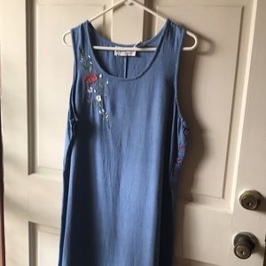 Maxi Linen Mix Summer Flower Dress